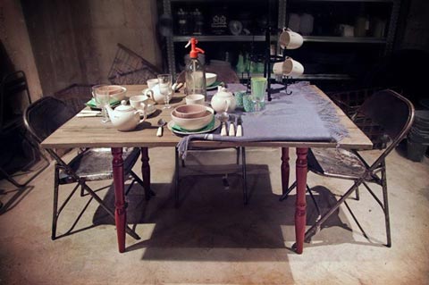 שולחן אוכל מעץ מלא, שולחן עץ עבודת יד, שולחן חג, עריכת שולחן חג, שולחן עץ מעוצב